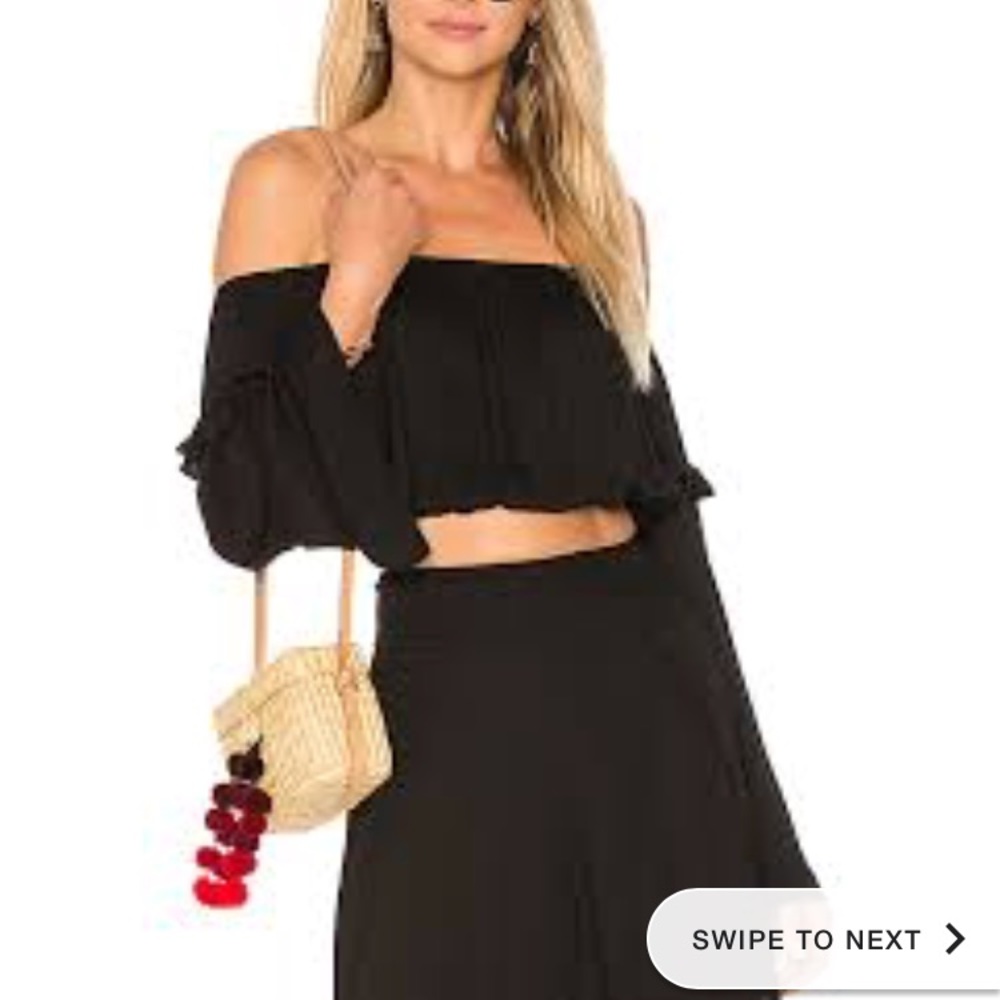Ale A black summer crop top - size small NWT